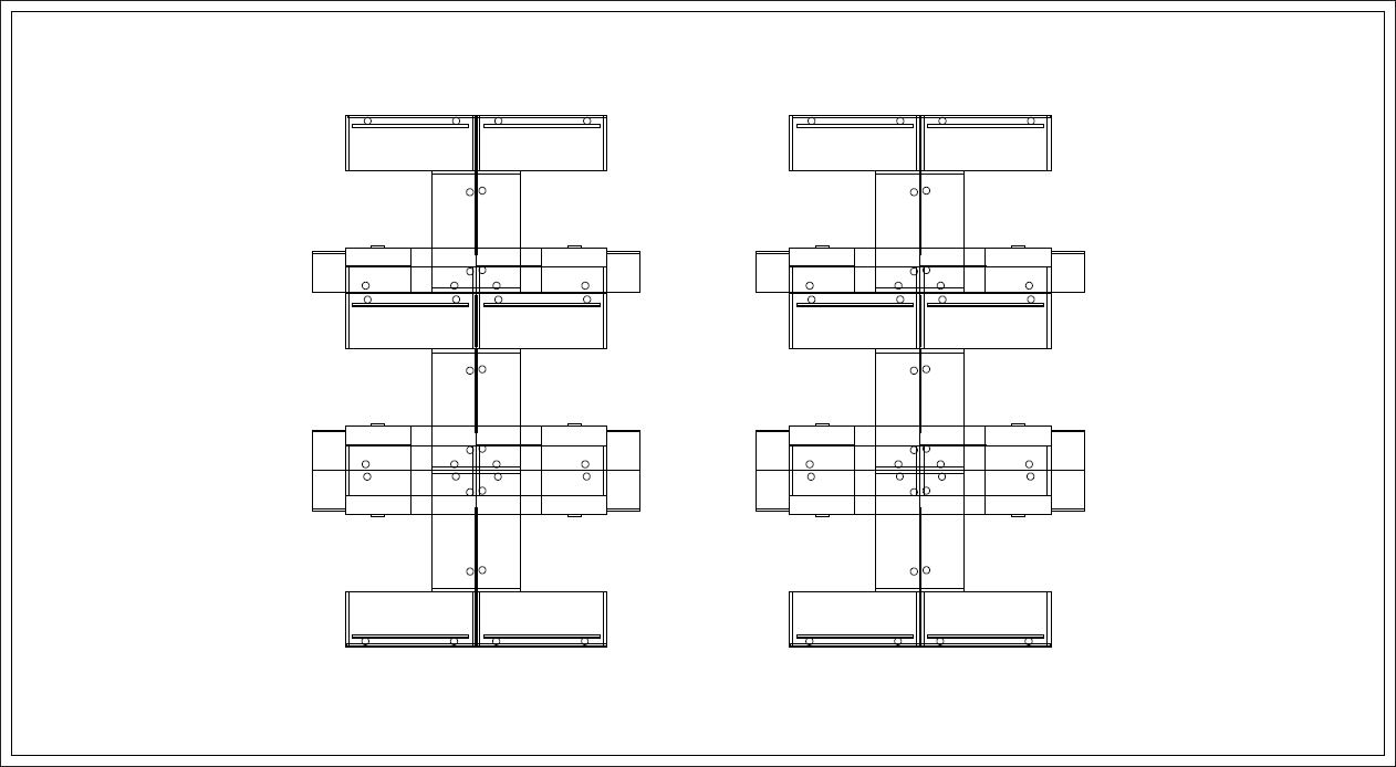 2D U-Shape Workstation Desk Pod Floorplan