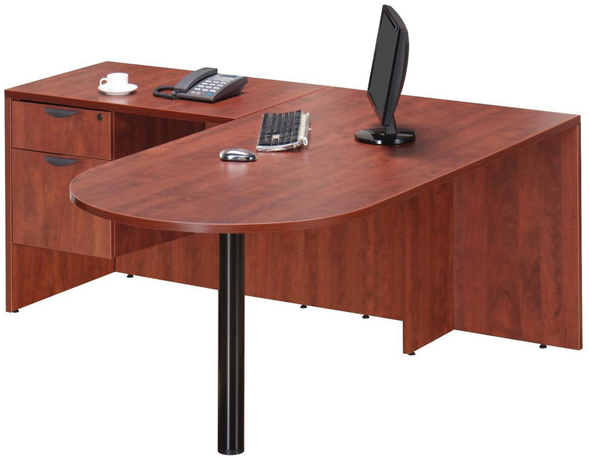 L Shaped Peninsula Desk