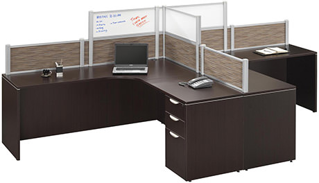 Two Person L Shaped Desk