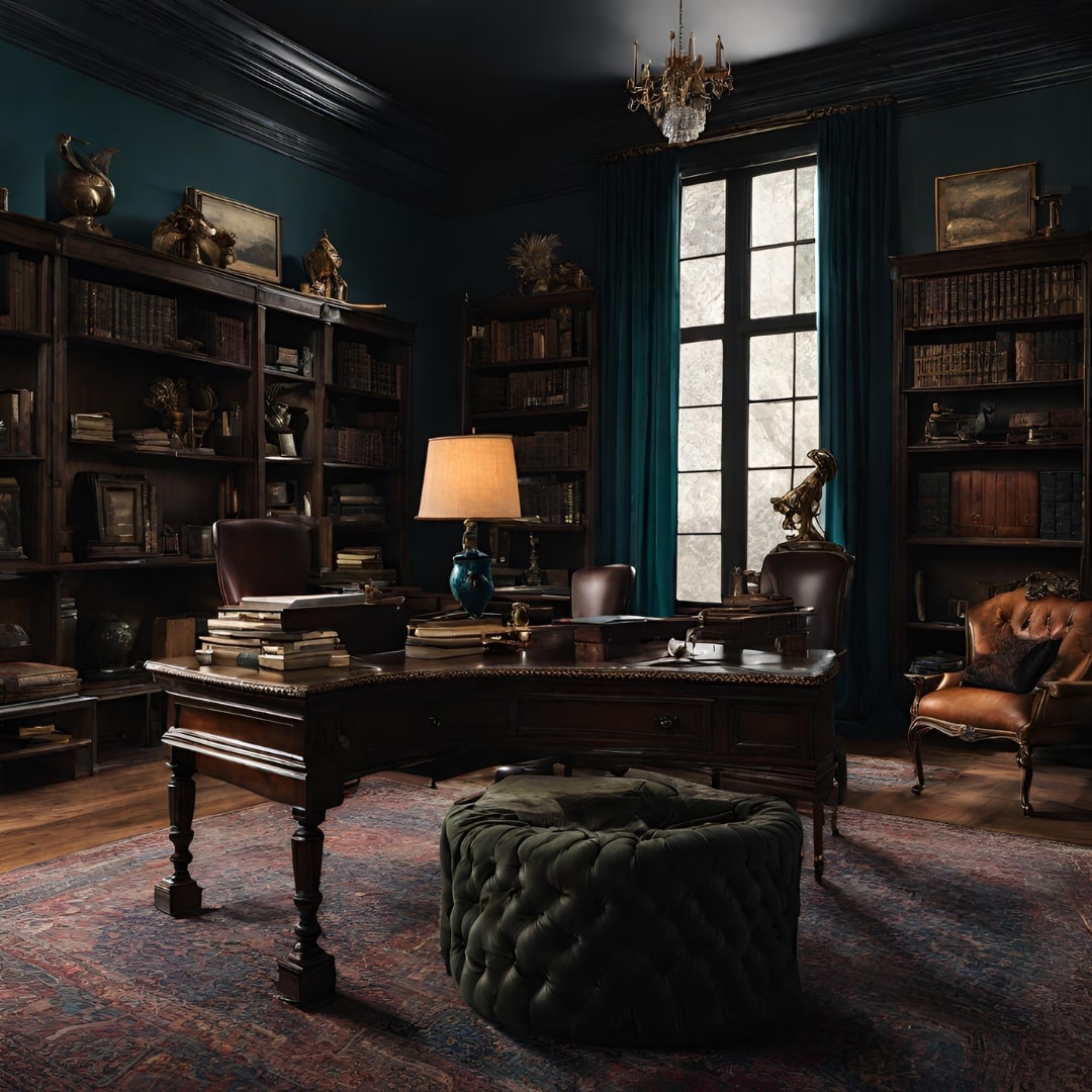 dark academia office