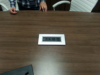 Conference Table Power Outlet Data Port Connectivity Box