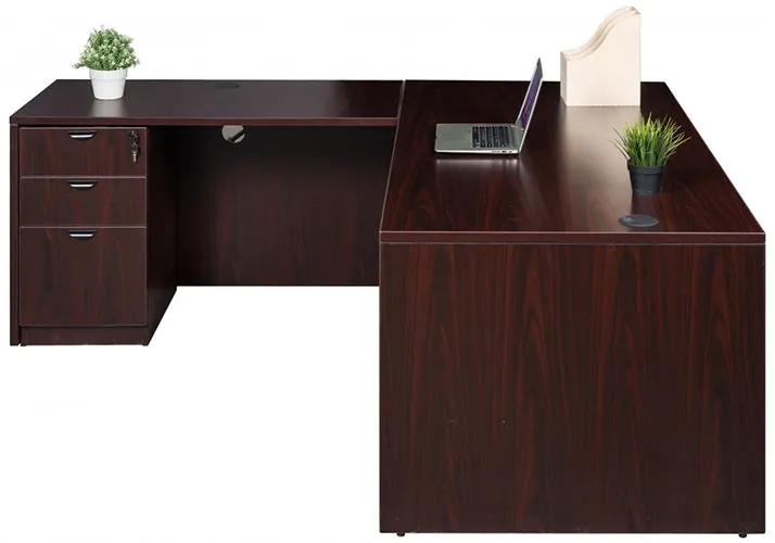 L Shaped Desk with Drawers