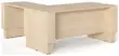 L Shaped Adjustable Height Desk with Modesty Panel