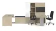 U Shaped Desk with Storage