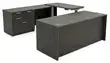 U Shaped Standing Desk with Drawers