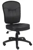 Armless Leather Office Chair