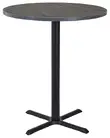 Round Bar Height Table with Metal Base