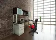 Modern L Shaped Desk with Hutch