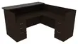 Black L Shaped Reception Desk