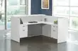 White L Shaped Reception Desk