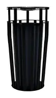 Outdoor Trash Can with Ashtray