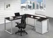 Modern L Shaped Desk with Drawers