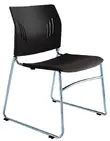 Stacking Black Guest Chair without Arms