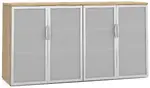Office Storage Credenza with Glass Doors