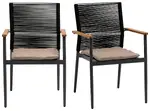 Contemporary Teak Chairs - Set of 2