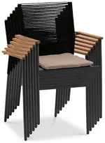 Contemporary Teak Chairs - Set of 2