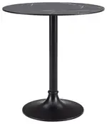 Mid-Century Modern Faux Marble Low Pedestal Table