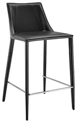 Minimalist Leather Counter Stool