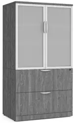 Lateral File with Storage Cabinet Top