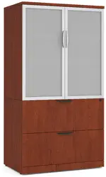 Lateral File with Storage Cabinet Top