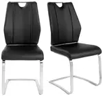 Modern Industrial Cantilever Chair - Set of 2