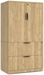 Lateral File with Storage Cabinet Top