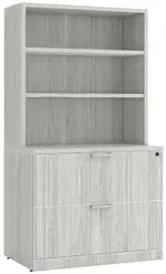 Lateral File with Bookcase Hutch