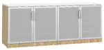 Office Storage Credenza with Glass Doors