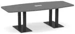 Boat Shaped Conference Table with Brushed Metal Base