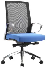 Executive Task Chair with Blue Seat Cover