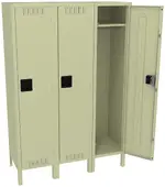 Wide Triple Lockers with Legs