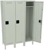 Wide Triple Lockers with Legs