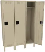 Wide Triple Lockers with Legs