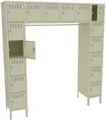 Open Frame Lockers with Legs
