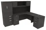 L Shaped Desk with Hutch
