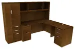 L Shaped Desk with Hutch