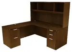 L Shaped Desk with Hutch