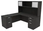 Executive L Shaped Desk with Hutch