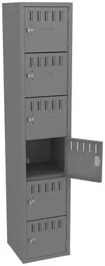Six Large Box Lockers 