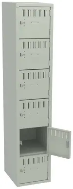 Six Large Box Lockers 
