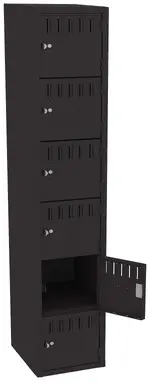 Six Large Box Lockers 