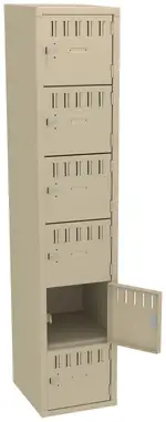 Six Large Box Lockers 