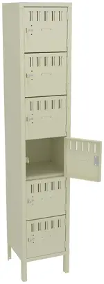 Six Large Box Lockers with Legs