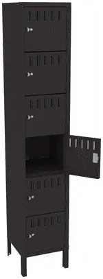 Six Large Box Lockers with Legs