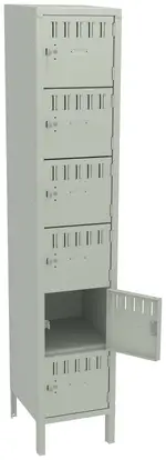 Six Large Box Lockers with Legs