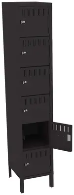 Six Large Box Lockers with Legs