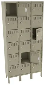 Eighteen Box Lockers with Legs