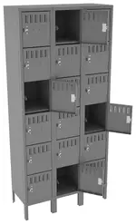 Eighteen Box Lockers with Legs