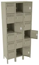Eighteen Box Lockers with Legs