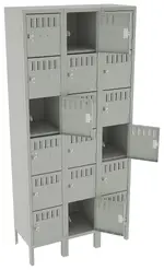Eighteen Box Lockers with Legs